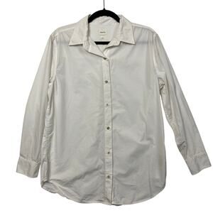 Aritzia Wilfred Free White Cotton Button Up Long Sleeve Shirt Small Clean Girl